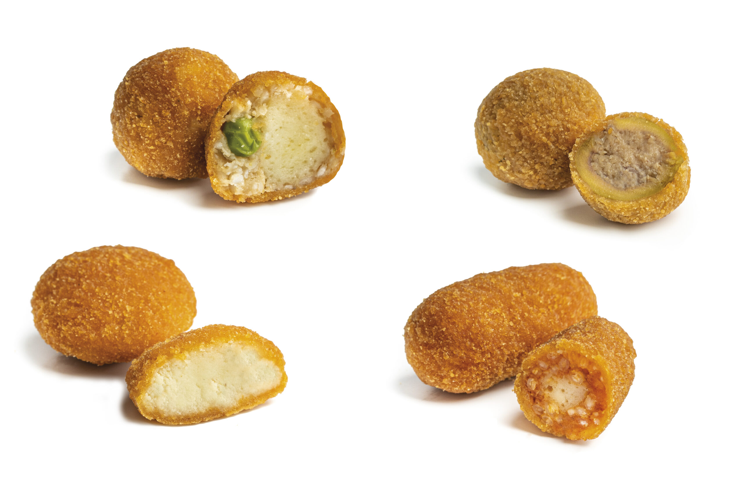 mix di fritti impanati olive ascolane mozzarellina e supplì