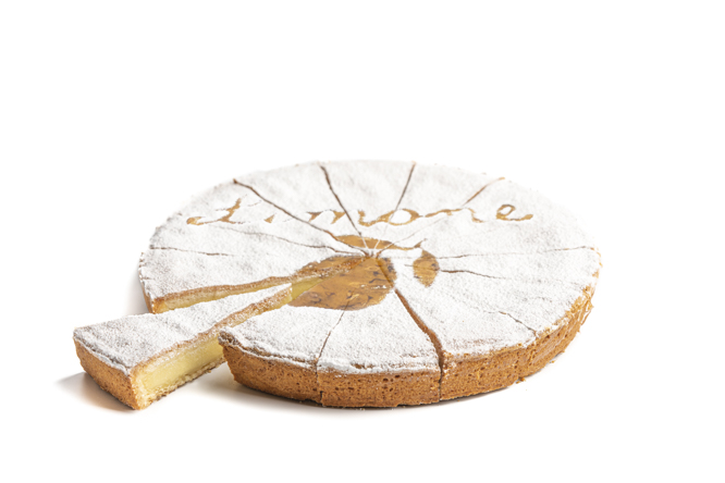 torta al limone pretagliata