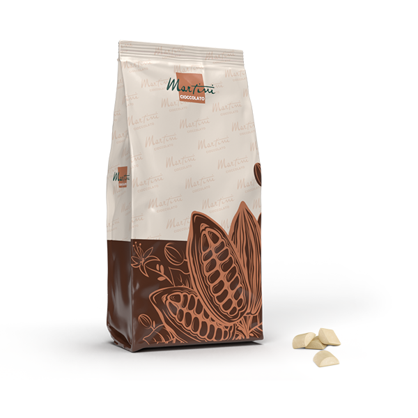 sacchetto cioccolato standard in chunks ariba bianco per cioccolatieri professionisti