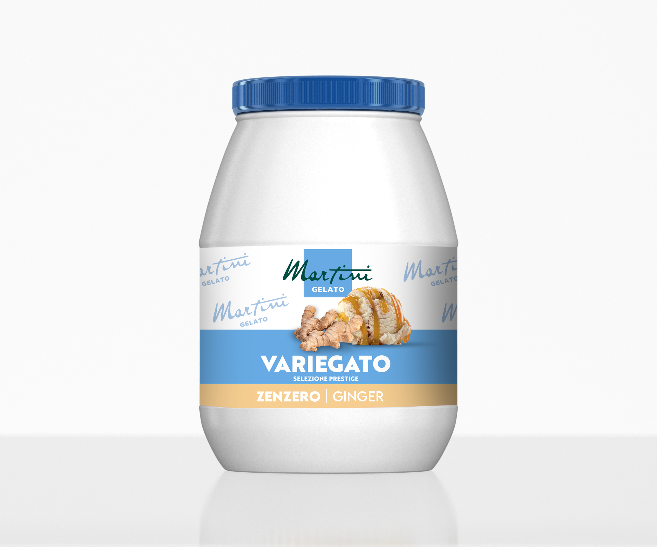 barattolo di variegato allo zenzero per gelatieri professionisti