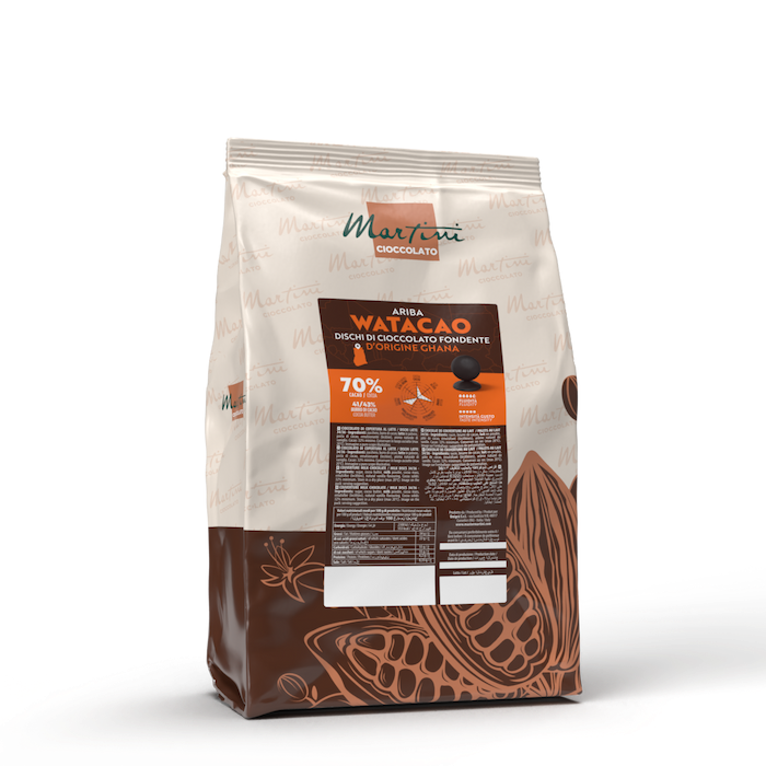 sacchetto di cioccolato in dischi monorigine watacao per cioccolatieri professionisti