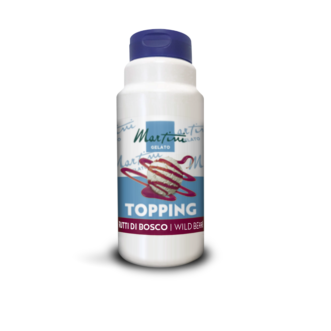 barattolo di topping ai frutti di bossco per gelatieri professionisti